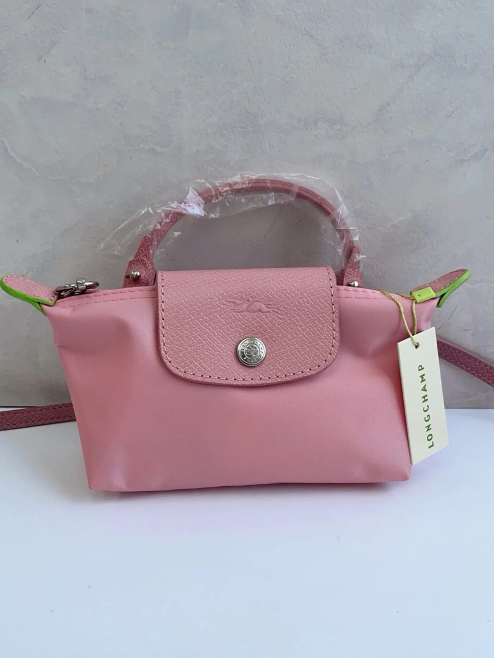 Longchamp Pink Small Le Pliage Crossbody Bag - Picture 1 of 9